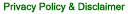 Privacy Policy and Disclaimer
